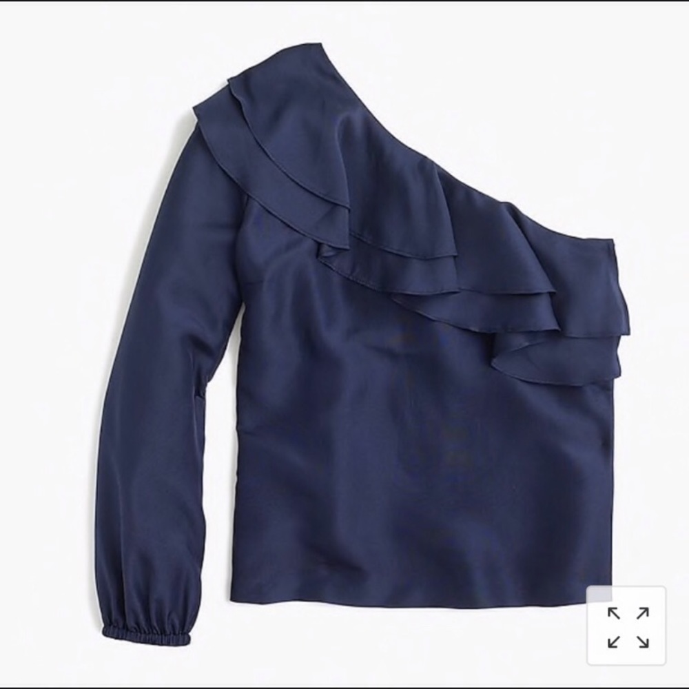 NWT 100% silk J. Crew Asymmetrical blouse